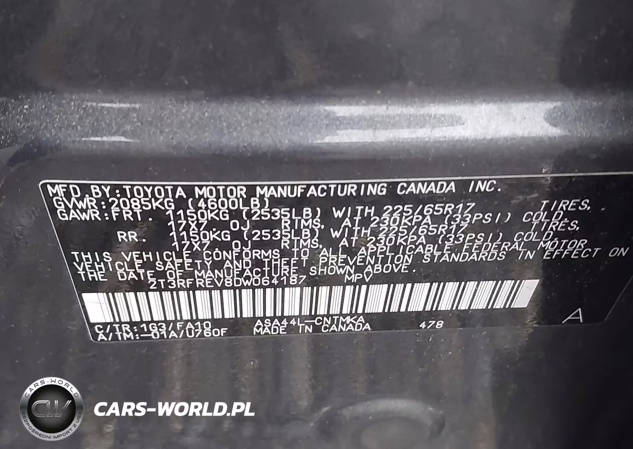 2013 Toyota Rav4 Xle VIN:2T3RFREV8DW064187 - 9