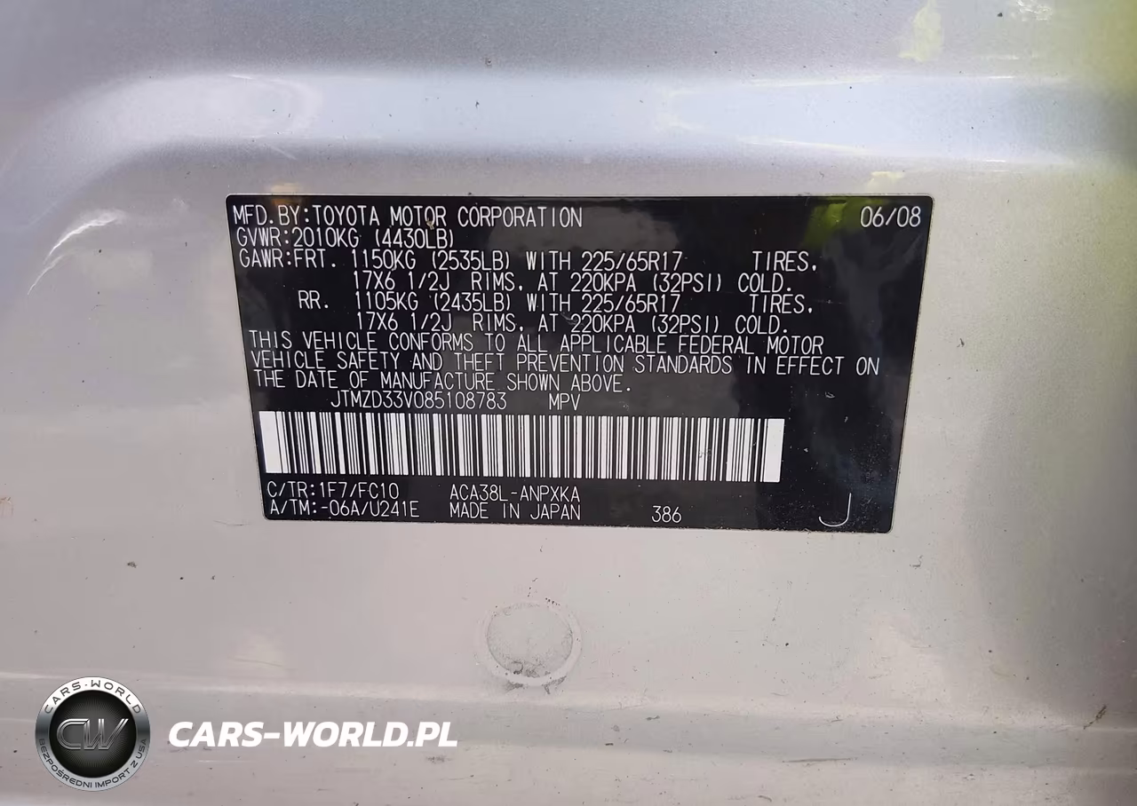 2008 Toyota Rav4 VIN:JTMZD33V085108783 - 9