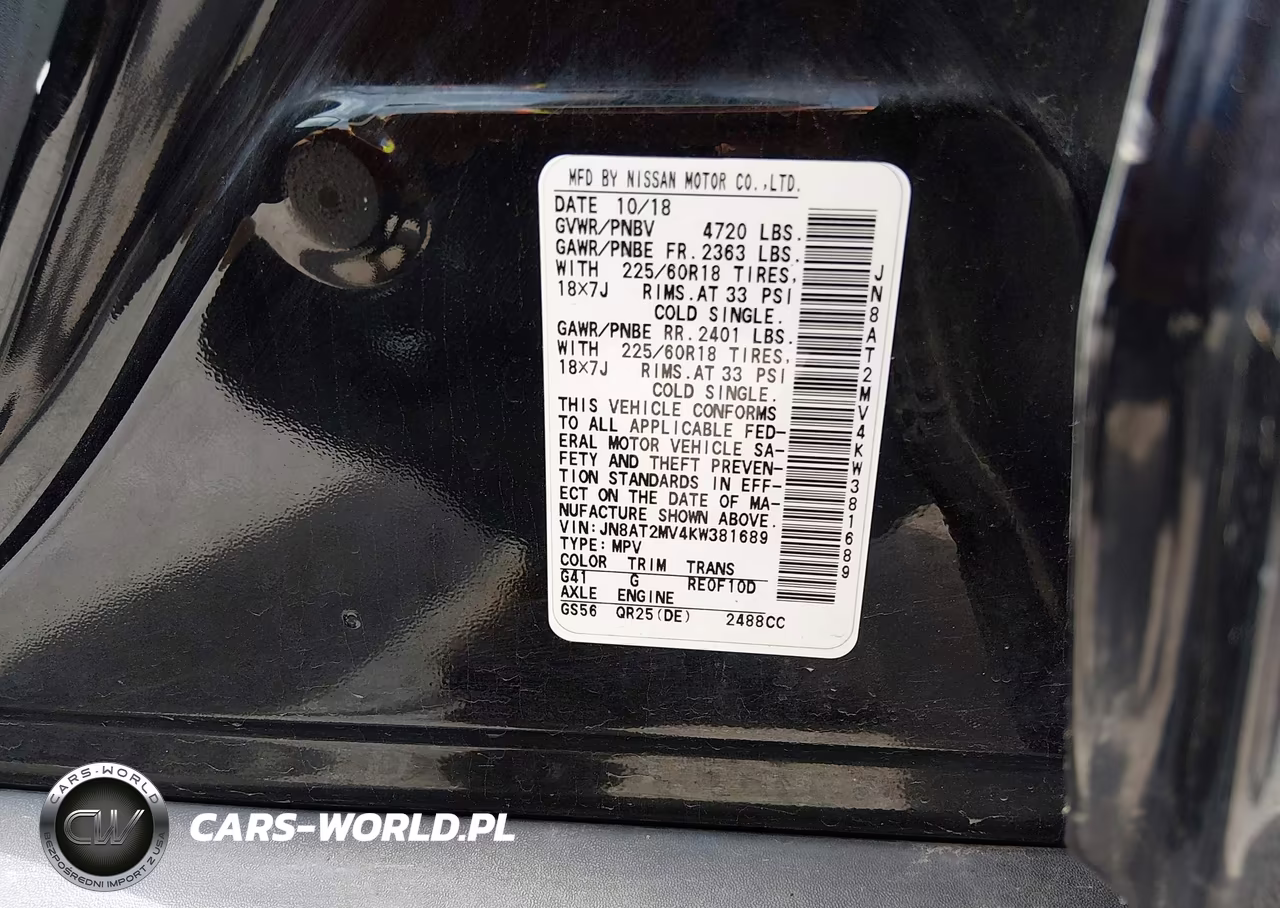 2019 Nissan Rogue Sv VIN:JN8AT2MV4KW381689 - 9