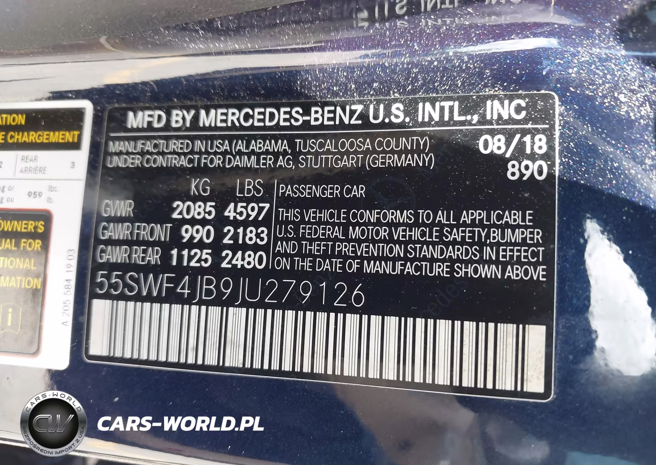 2018 Mercedes-Benz C 300 VIN:55SWF4JB9JU279126 - 9