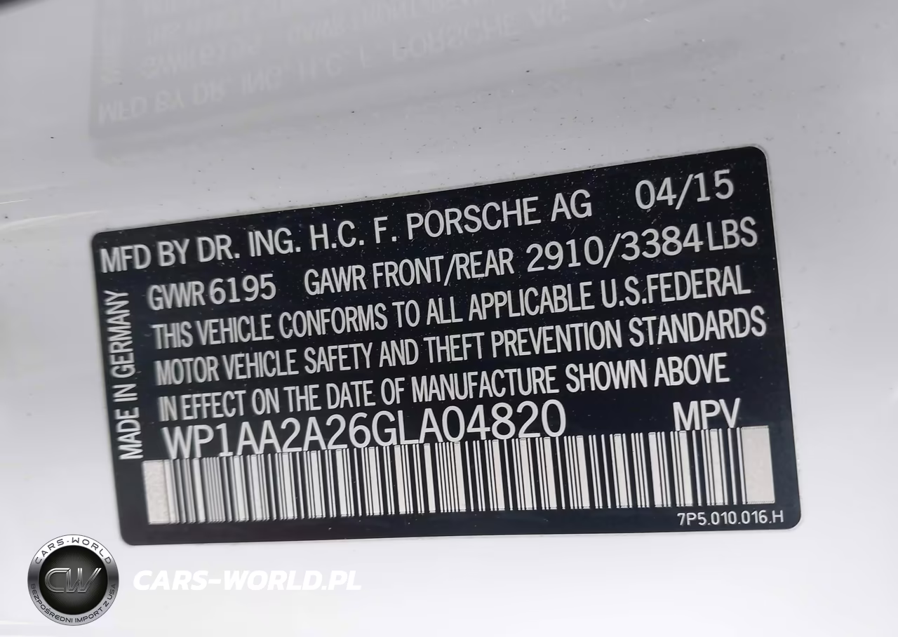 2016 Porsche Cayenne VIN:WP1AA2A26GLA04820 - 9