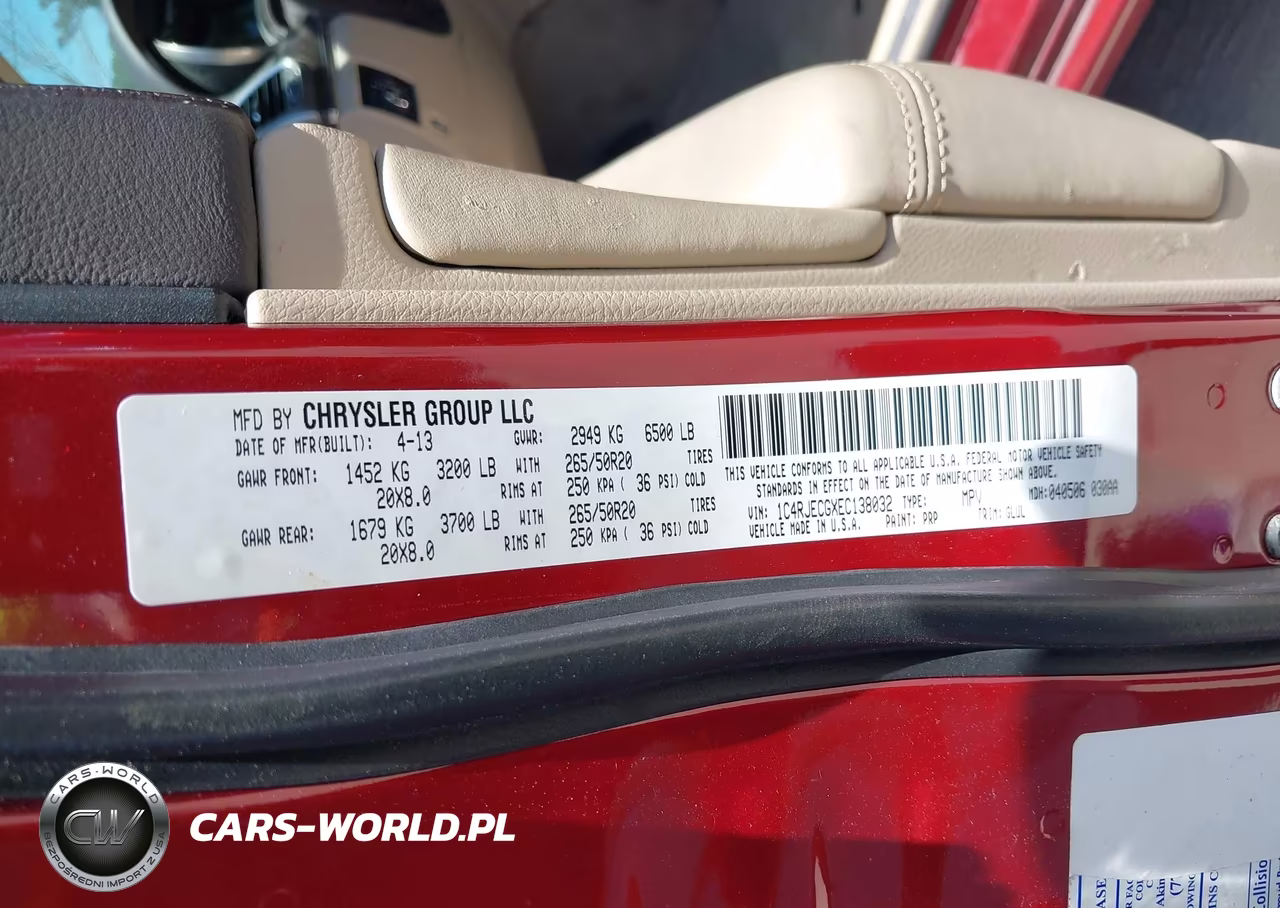 2014 Jeep Grand Cherokee Overland VIN:1C4RJECGXEC138032 - 9