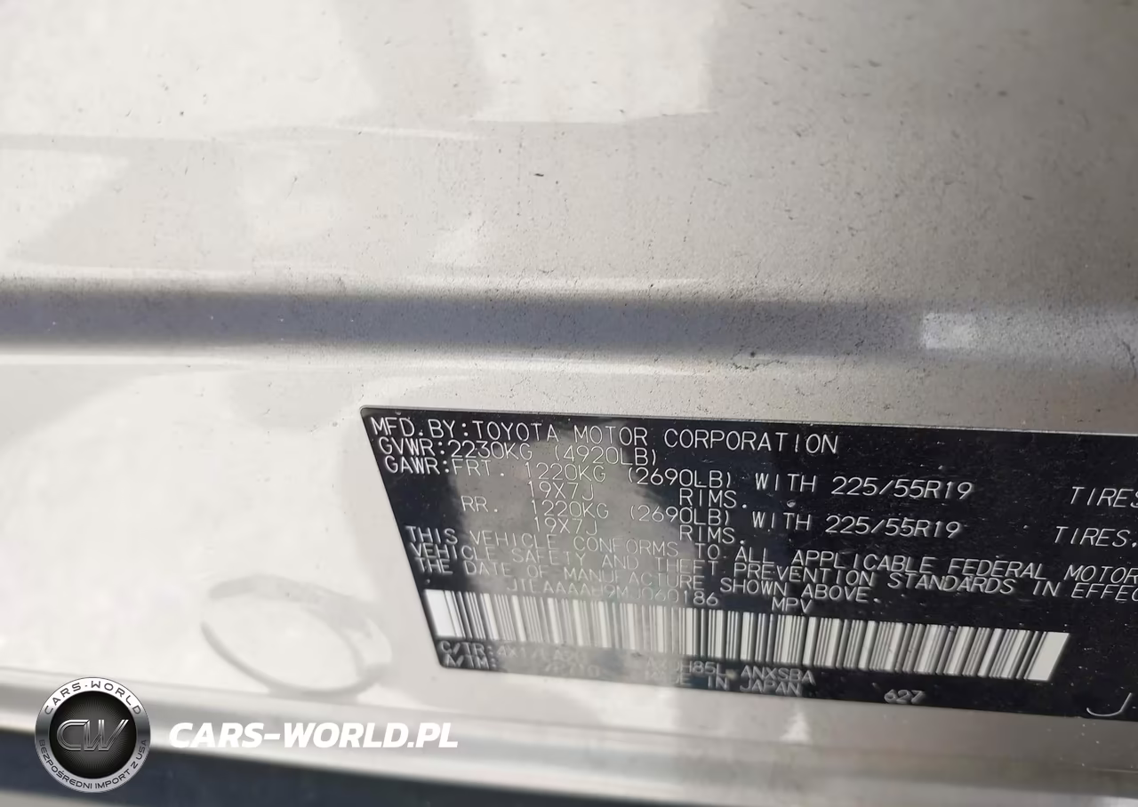 2021 Toyota Venza Limited VIN:JTEAAAAH9MJ060186 - 9