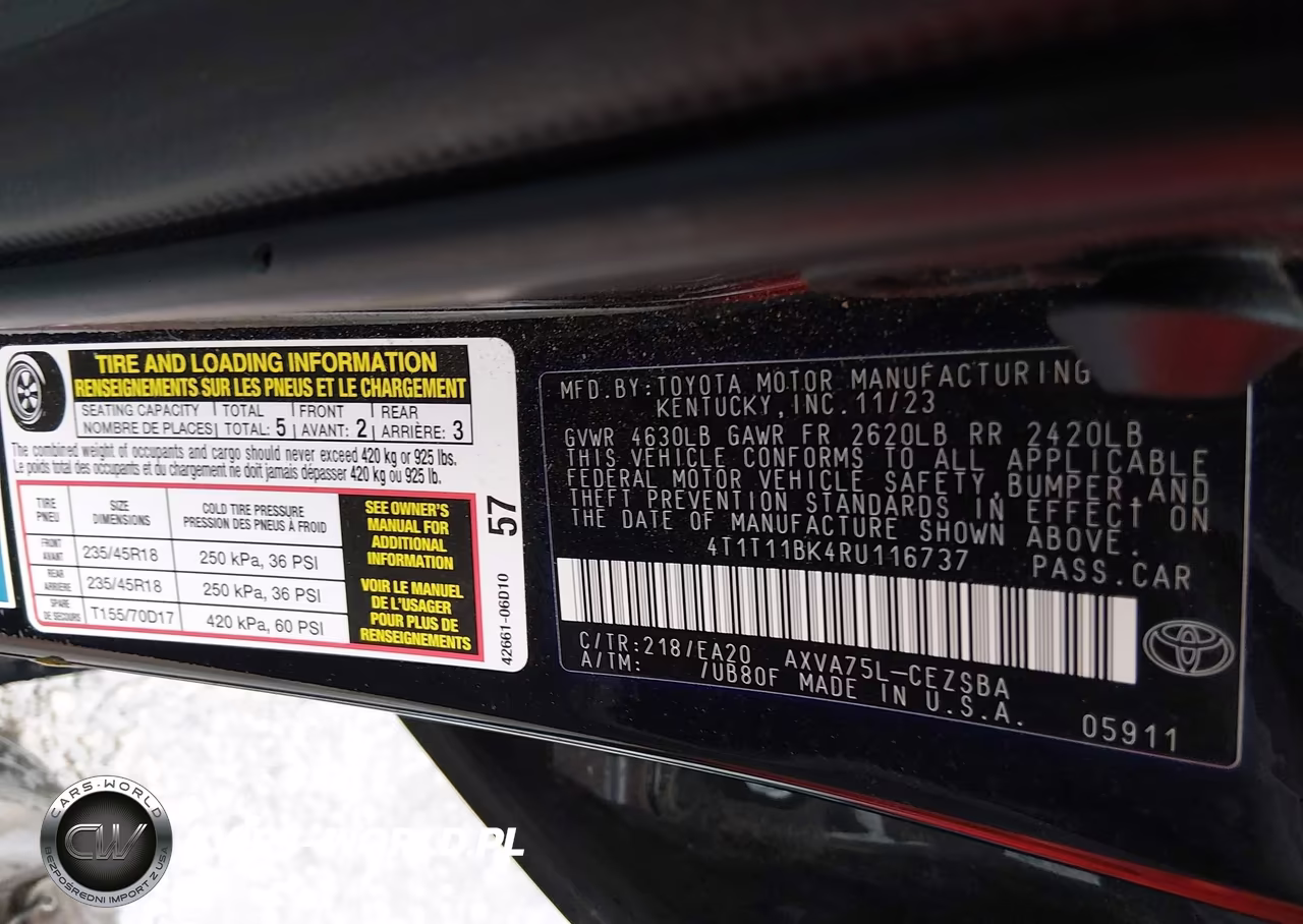 2024 Toyota Camry Se VIN:4T1T11BK4RU116737 - 9