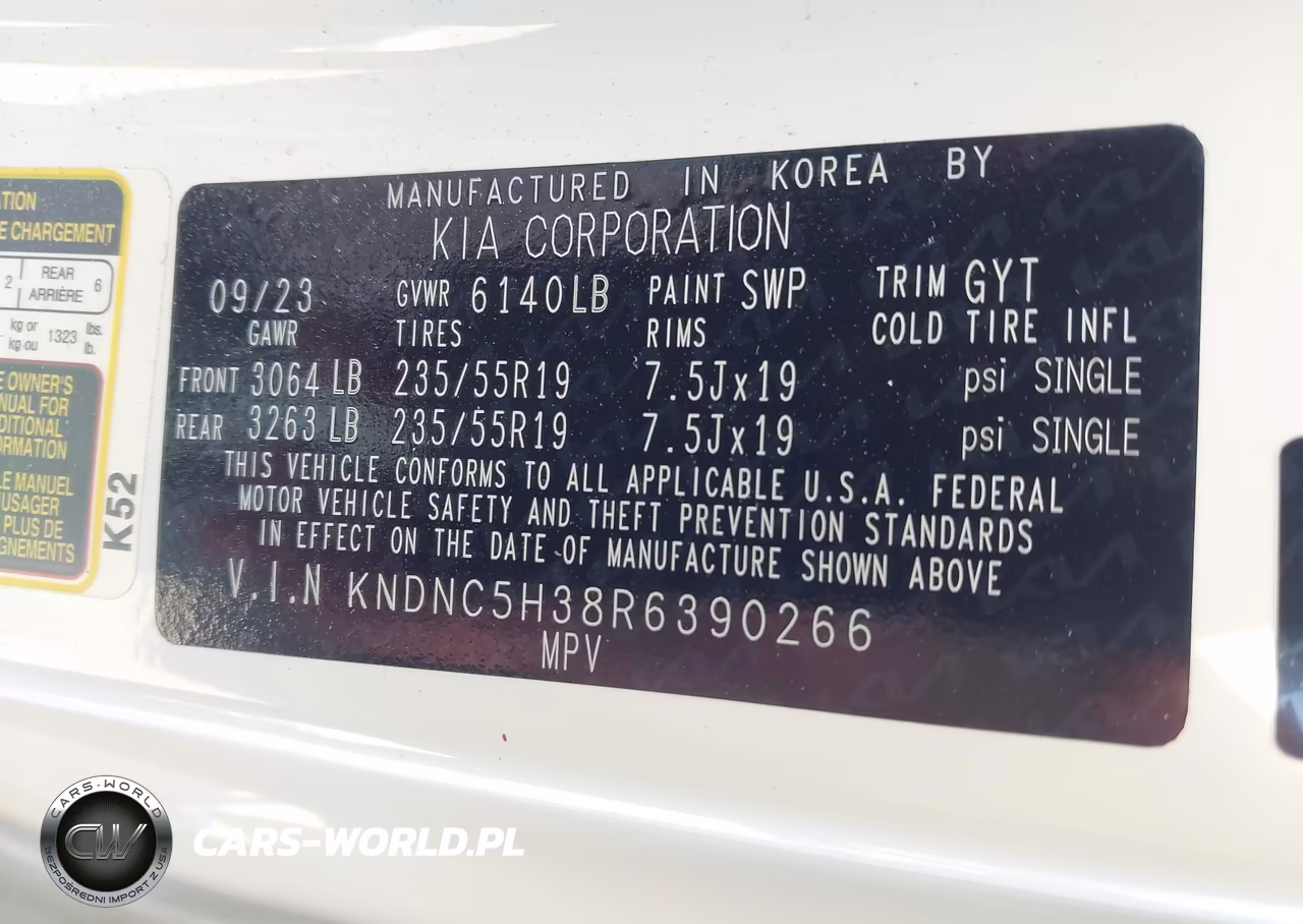 2024 Kia Carnival Mpv Ex VIN:KNDNC5H38R6390266 - 9