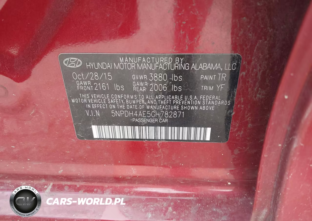 2016 Hyundai Elantra Se VIN:5NPDH4AE5GH782871 - 9
