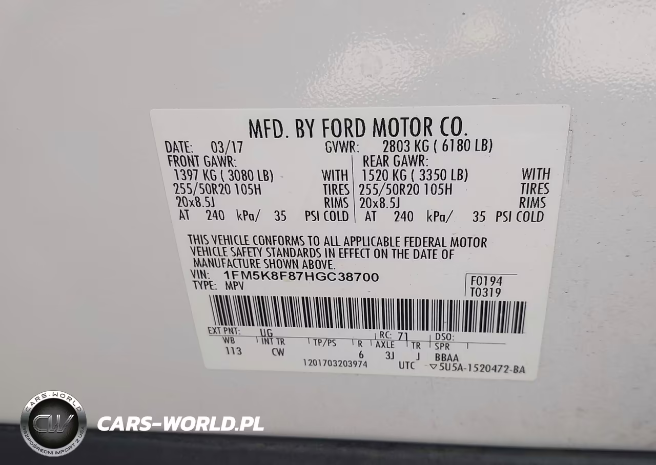 2017 Ford Explorer Limited VIN:1FM5K8F87HGC38700 - 9
