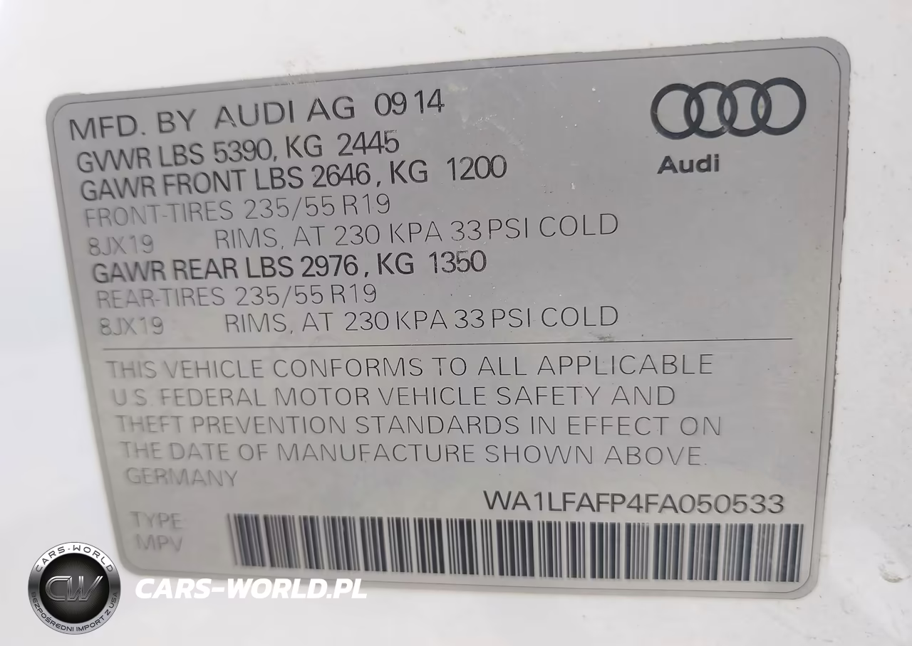 2015 Audi Q5 2.0T Premium VIN:WA1LFAFP4FA050533 - 9