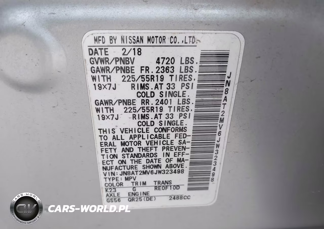 2018 Nissan Rogue Sl VIN:JN8AT2MV6JW323498 - 9
