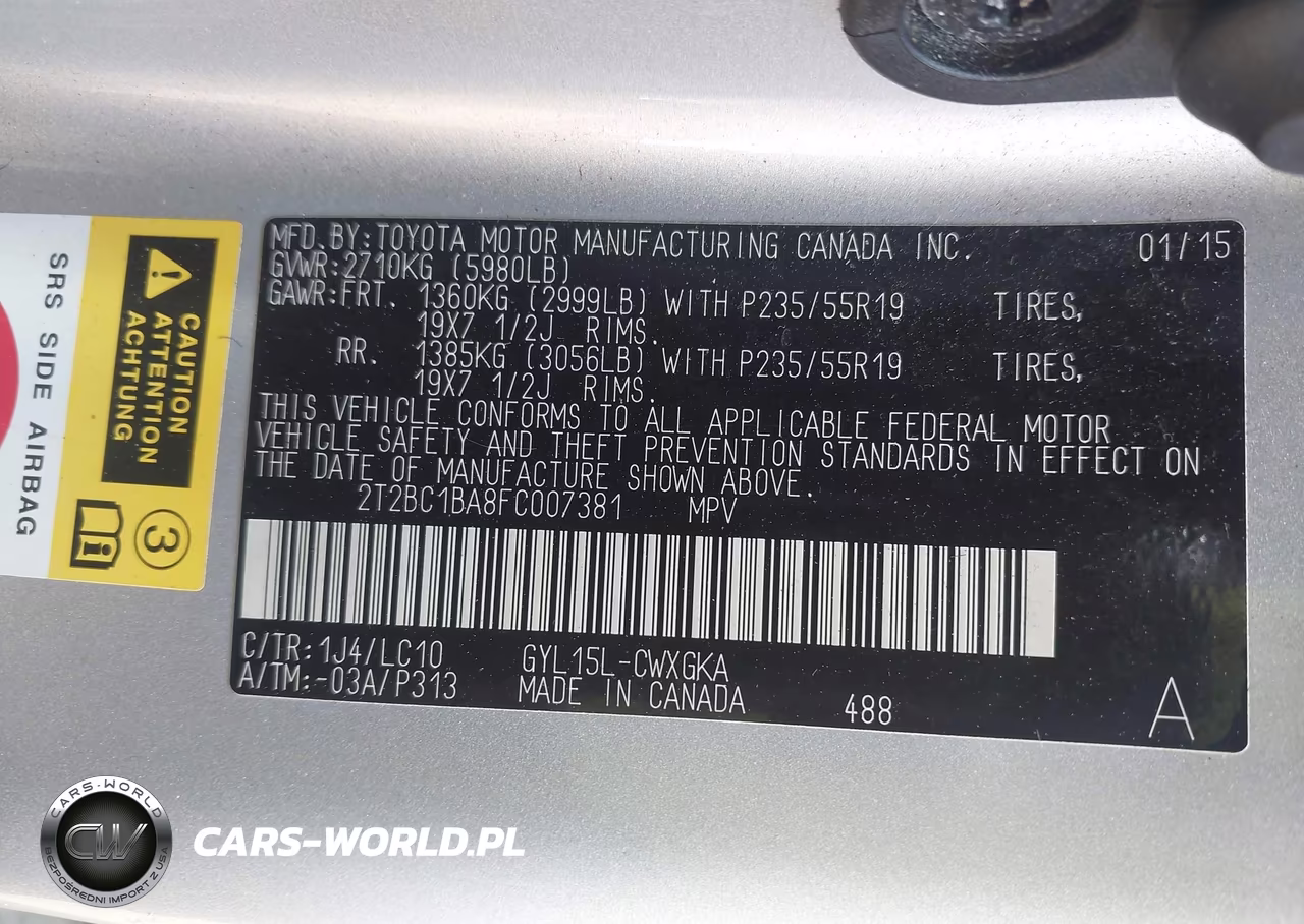 2015 Lexus Rx 450H VIN:2T2BC1BA8FC007381 - 9
