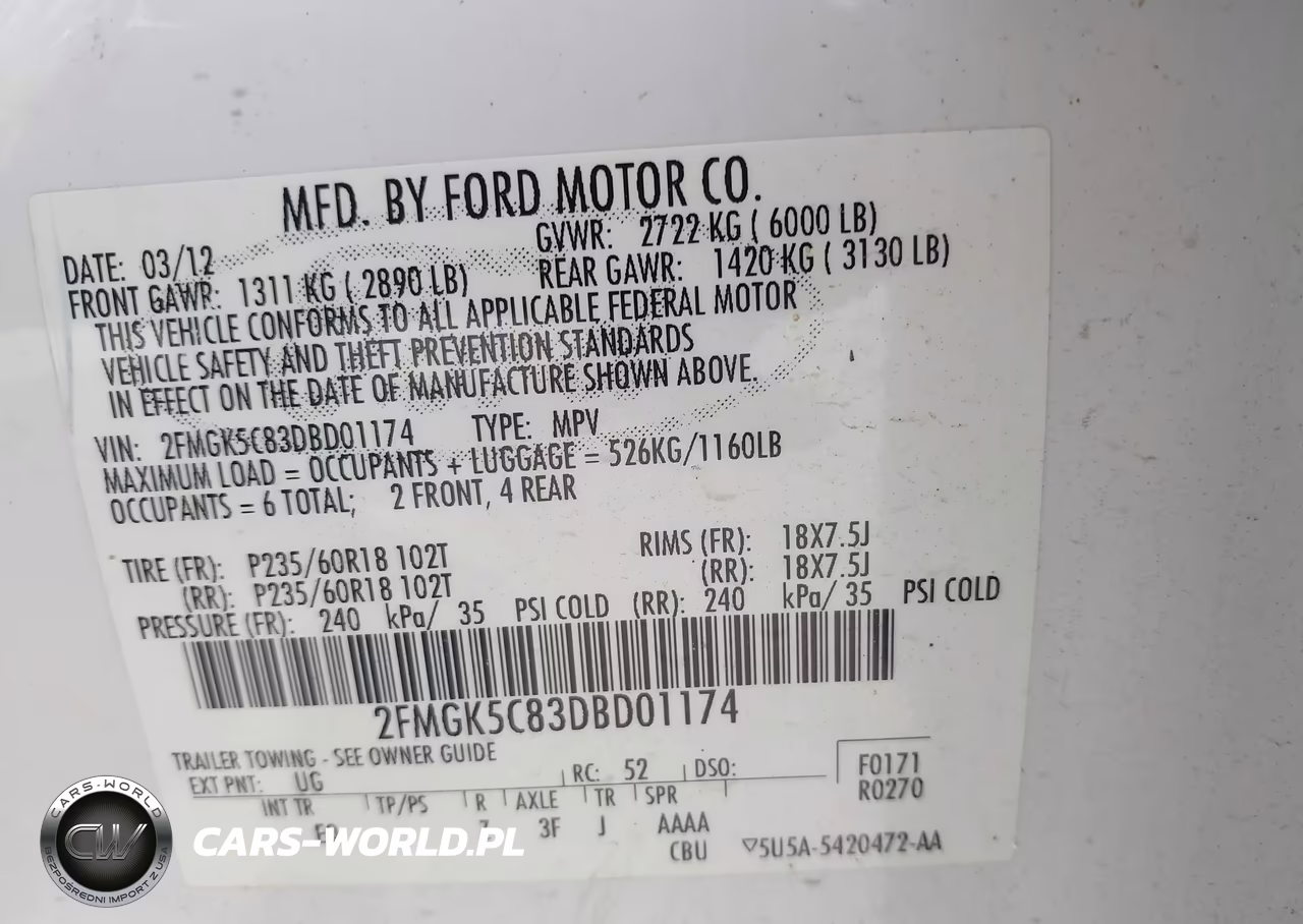 2013 Ford Flex Sel VIN:2FMGK5C83DBD01174 - 9