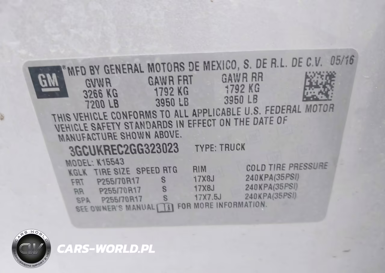 2016 Chevrolet Silverado 1500 1Lt VIN:3GCUKREC2GG323023 - 9