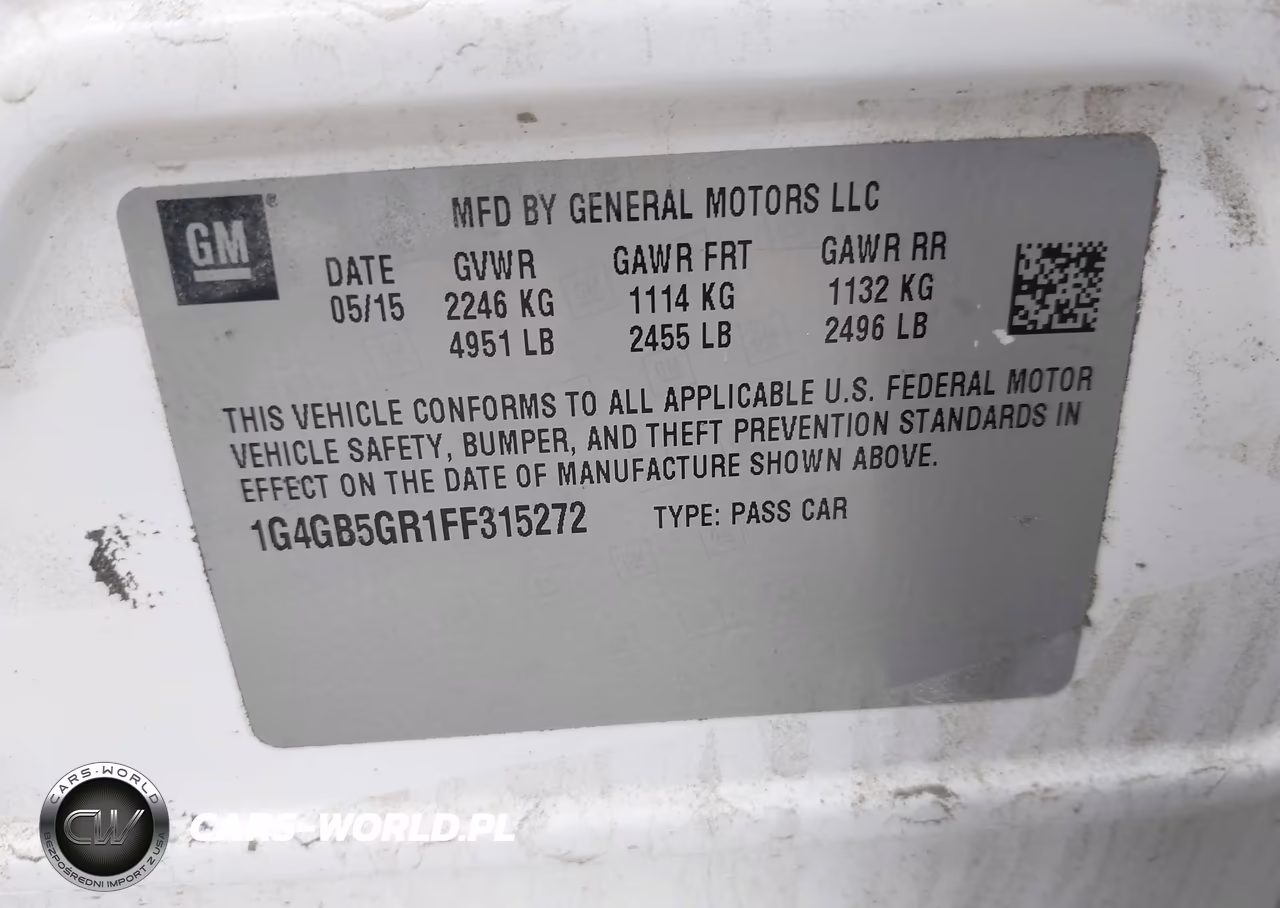 2015 Buick Lacrosse Leather VIN:1G4GB5GR1FF315272 - 9