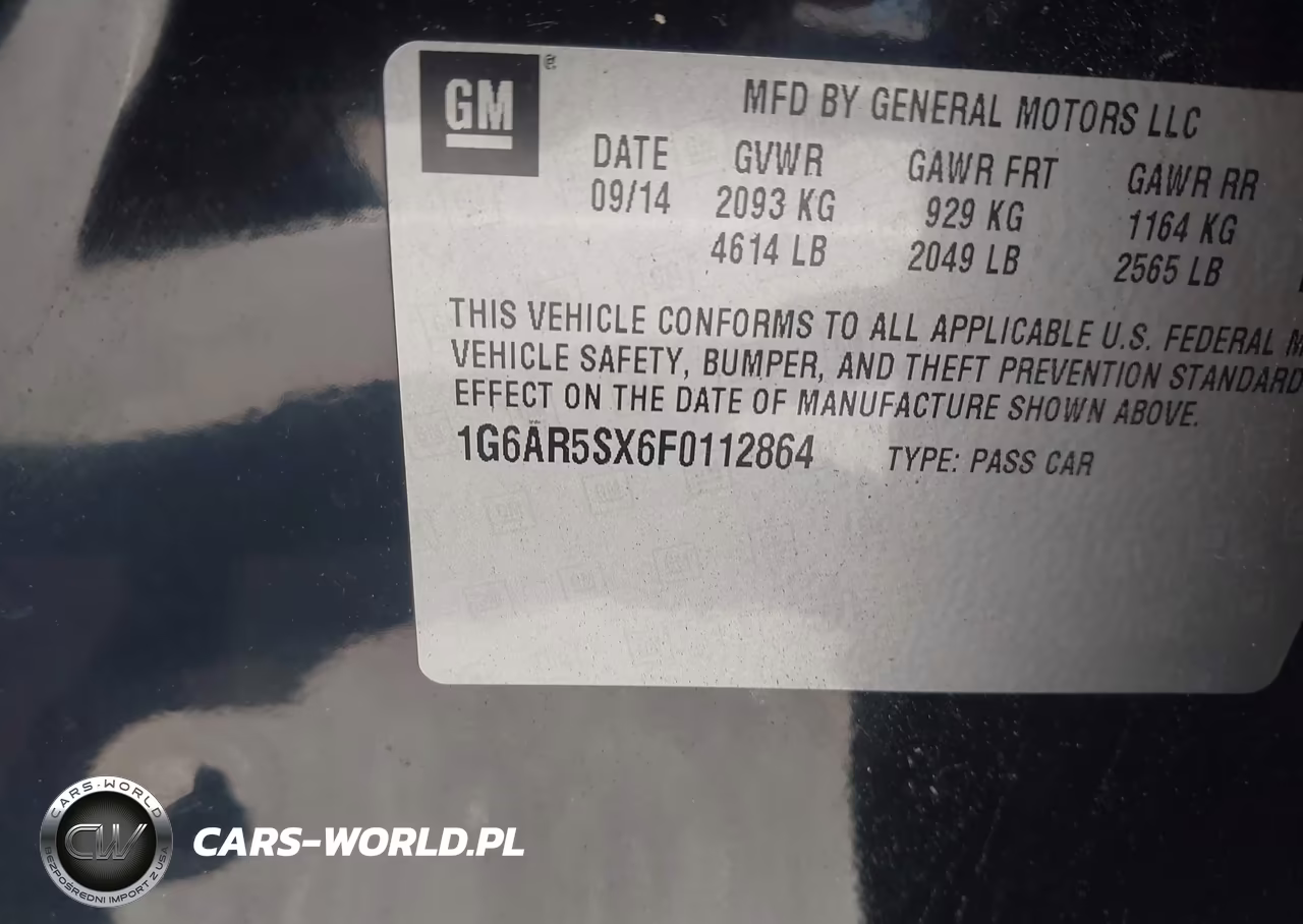 2015 Cadillac Cts Luxury VIN:1G6AR5SX6F0112864 - 9
