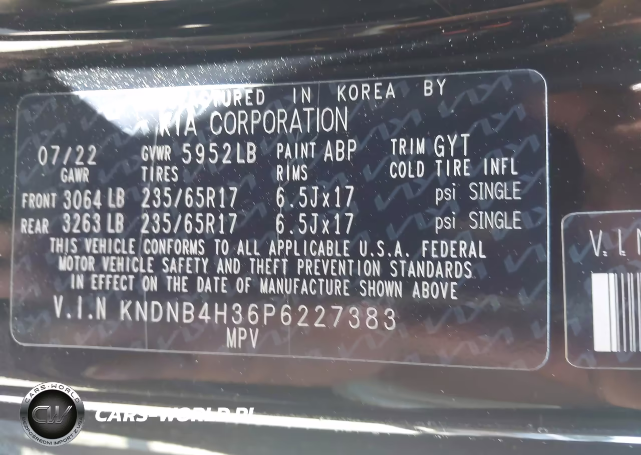 2023 Kia Carnival Mpv Lx Seat Package VIN:KNDNB4H36P6227383 - 9