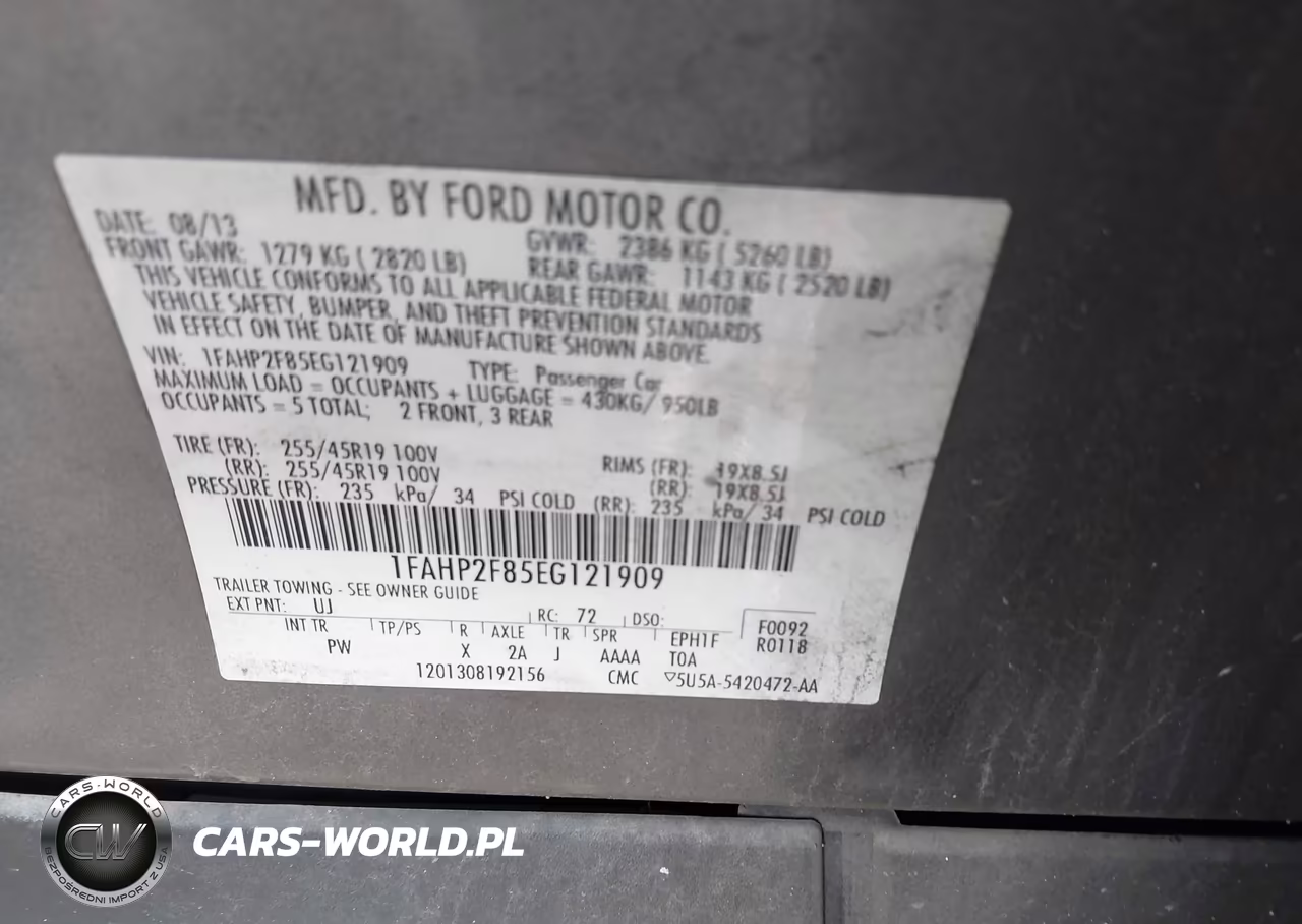 2014 Ford Taurus Limited VIN:1FAHP2F85EG121909 - 9