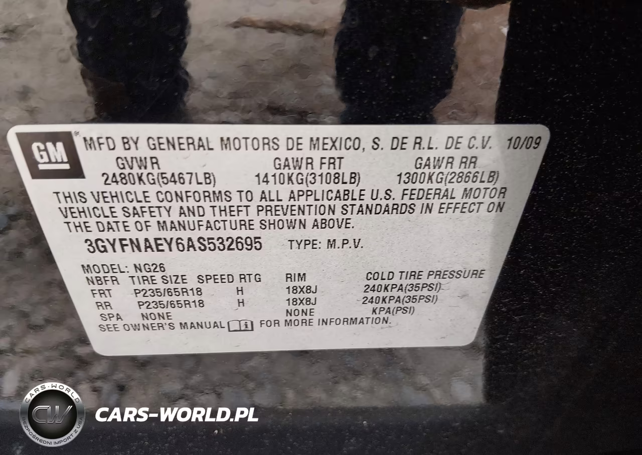 2010 Cadillac Srx Luxury Collection VIN:3GYFNAEY6AS532695 - 9
