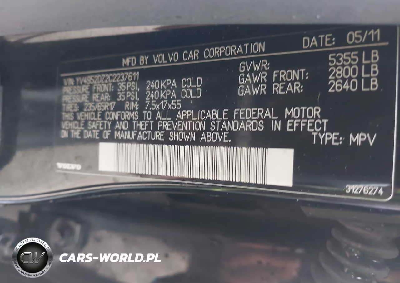 2012 Volvo Xc60 3.2-3.2 Platinum-3.2 Premier-3.2 Premier Plus VIN:YV4952DZ2C2237611 - 9