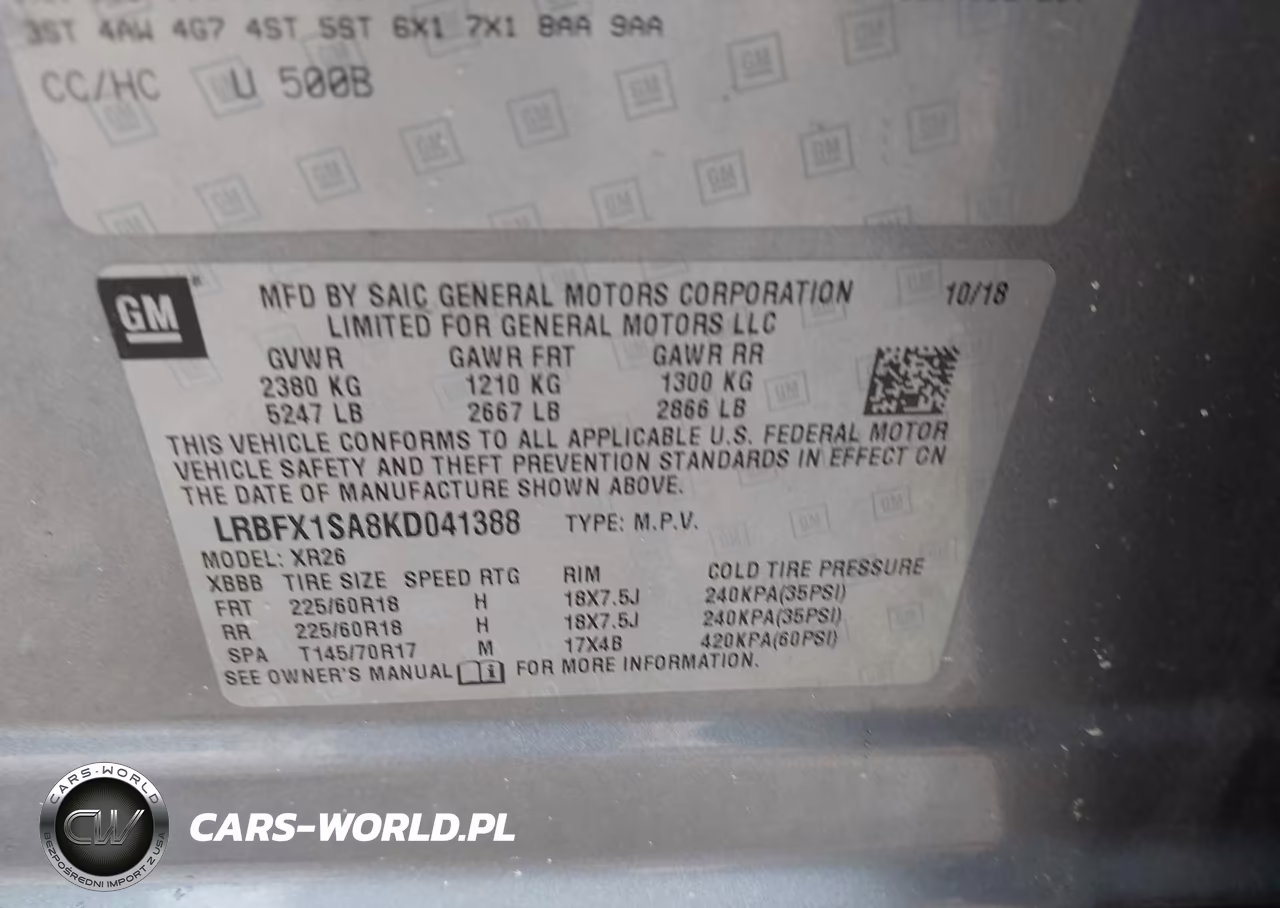 2019 Buick Envision Awd Preferred VIN:LRBFX1SA8KD041388 - 9