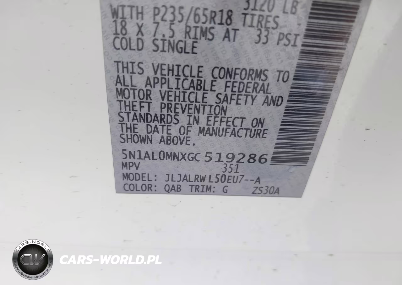 2016 Infiniti Qx60 VIN:5N1AL0MNXGC519286 - 9