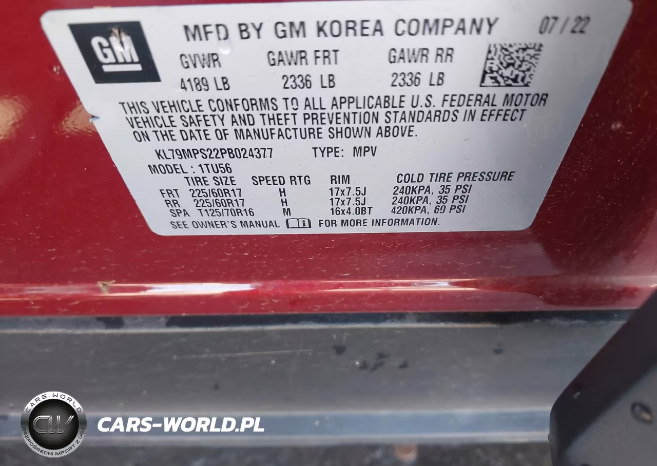 2023 Chevrolet Trailblazer Fwd Lt VIN:KL79MPS22PB024377 - 9