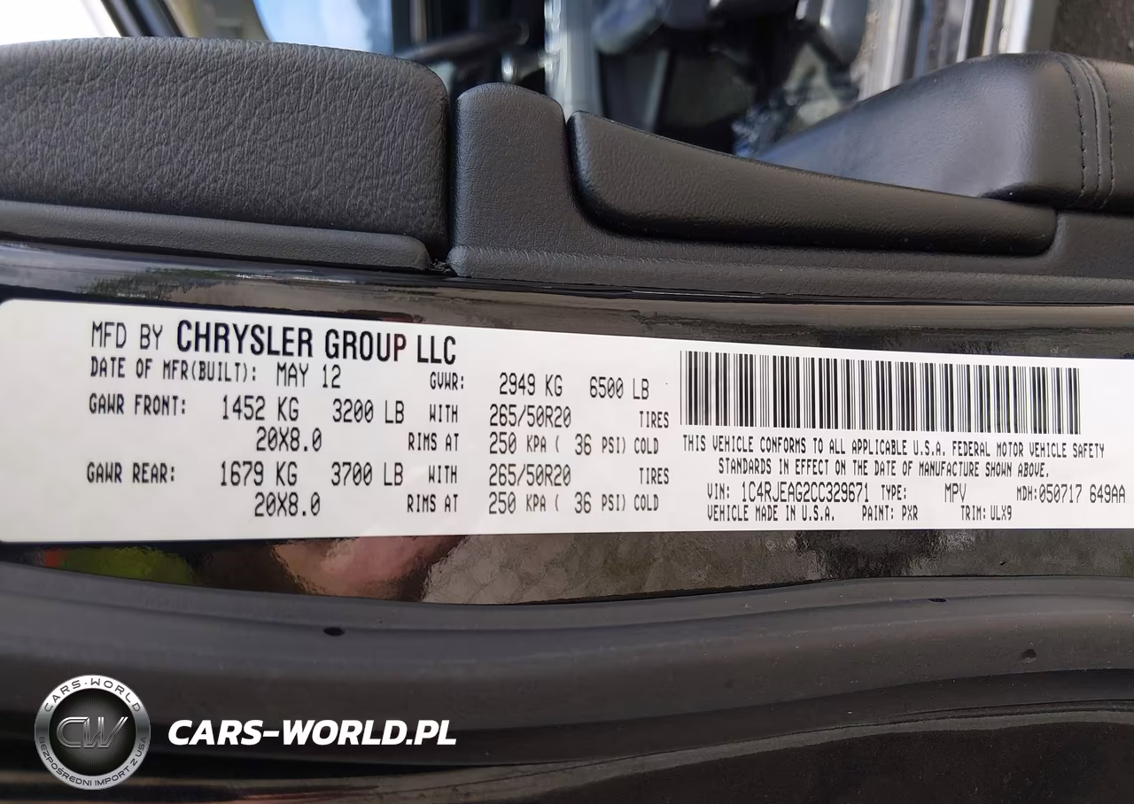 2012 Jeep Grand Cherokee Laredo VIN:1C4RJEAG2CC329671 - 9