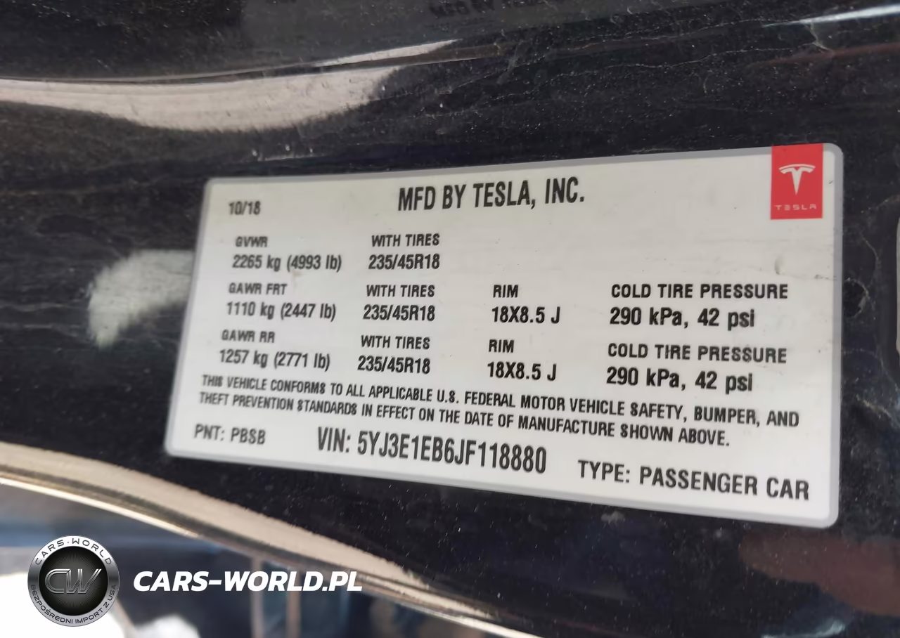2018 Tesla Model 3 Long Range-Performance VIN:5YJ3E1EB6JF118880 - 9