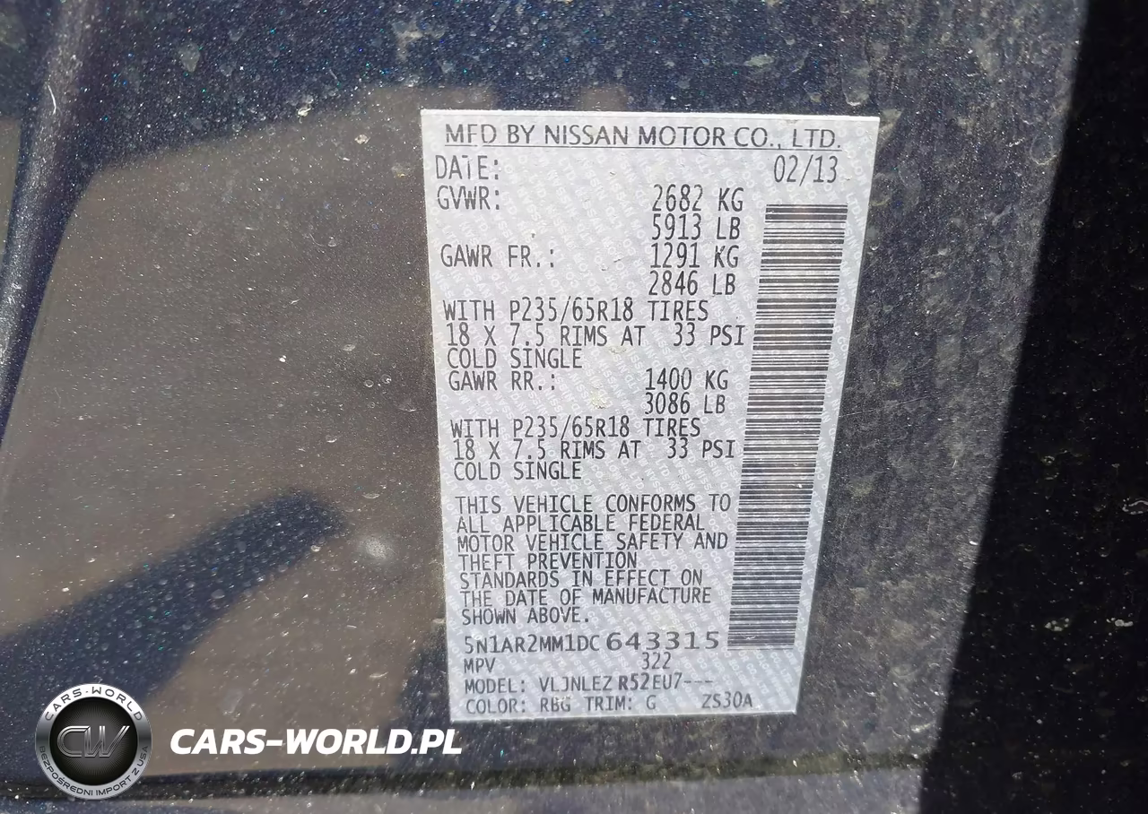 2013 Nissan Pathfinder Sv VIN:5N1AR2MM1DC643315 - 9
