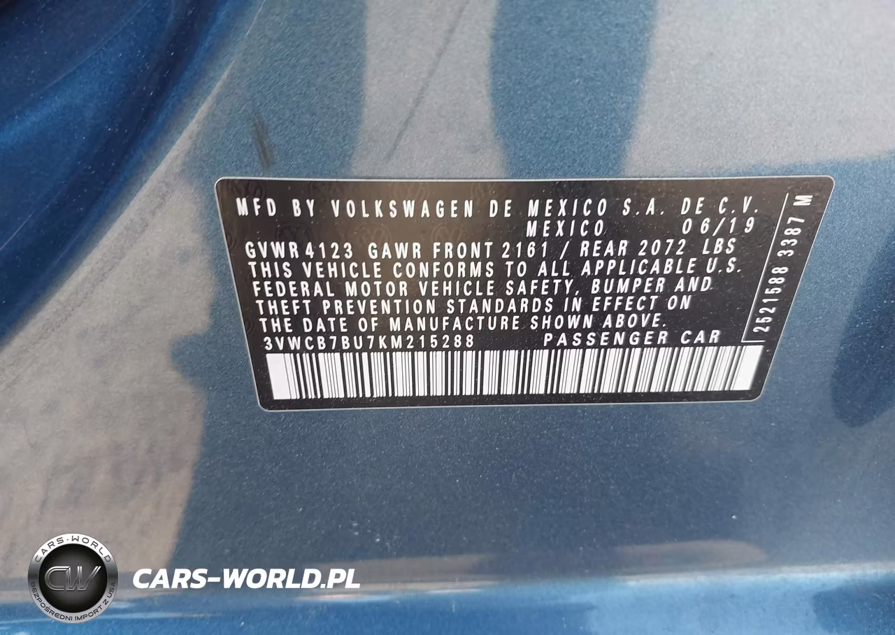 2019 Volkswagen Jetta 1.4T R-Line-1.4T S-1.4T Se VIN:3VWCB7BU7KM215288 - 9