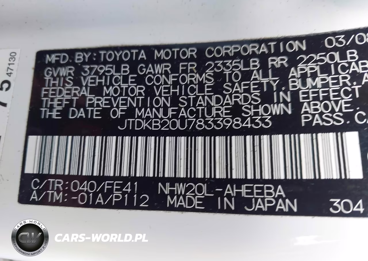 2008 Toyota Prius VIN:JTDKB20U783398433 - 9