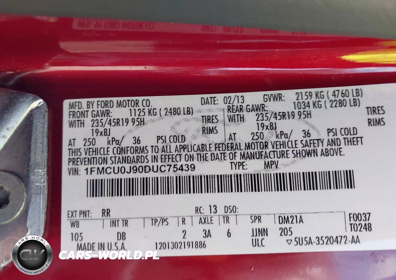 2013 Ford Escape Titanium VIN:1FMCU0J90DUC75439 - 9