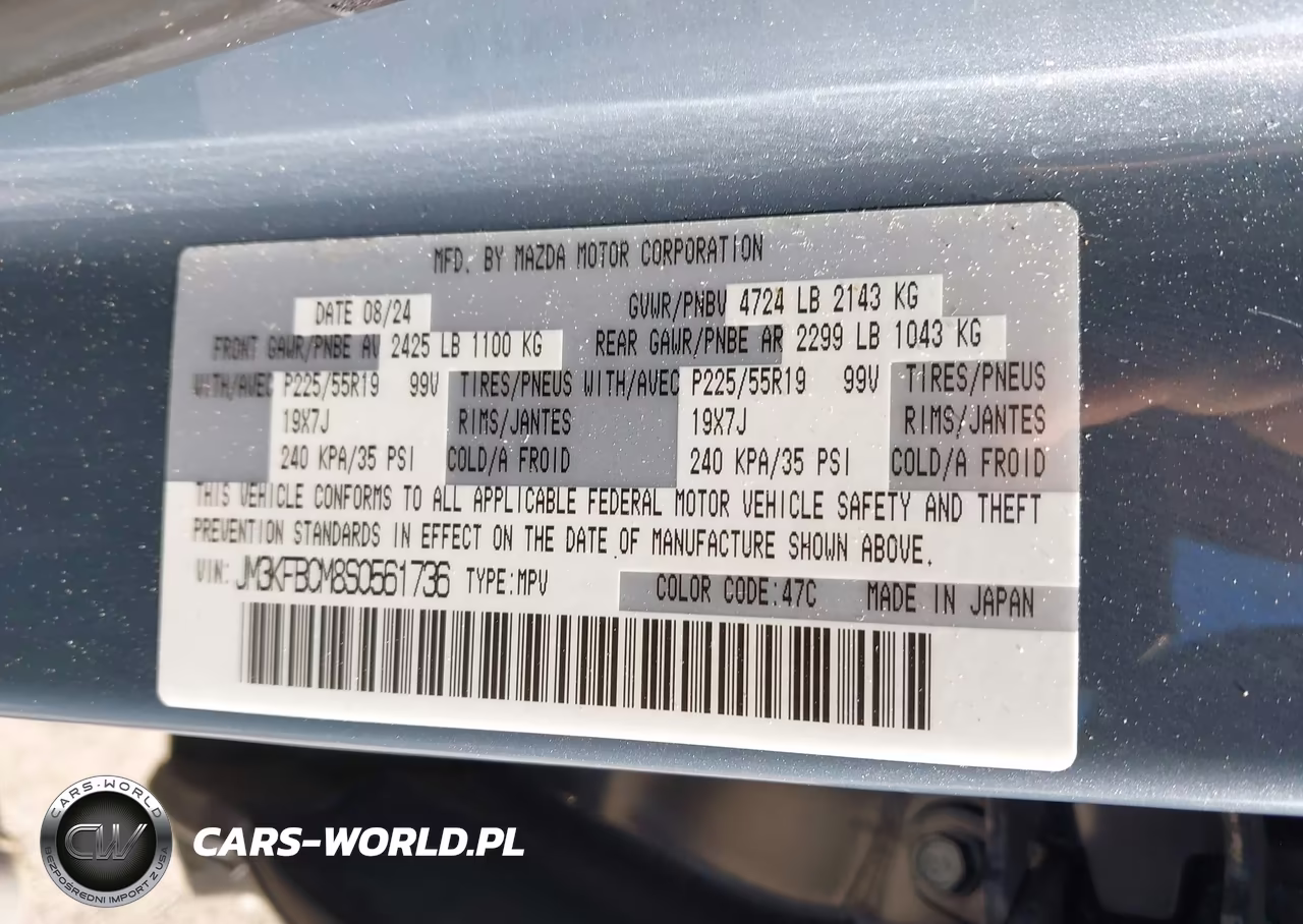 2025 Mazda Cx-5 2.5 S Carbon Edition VIN:JM3KFBCM8S0561736 - 9