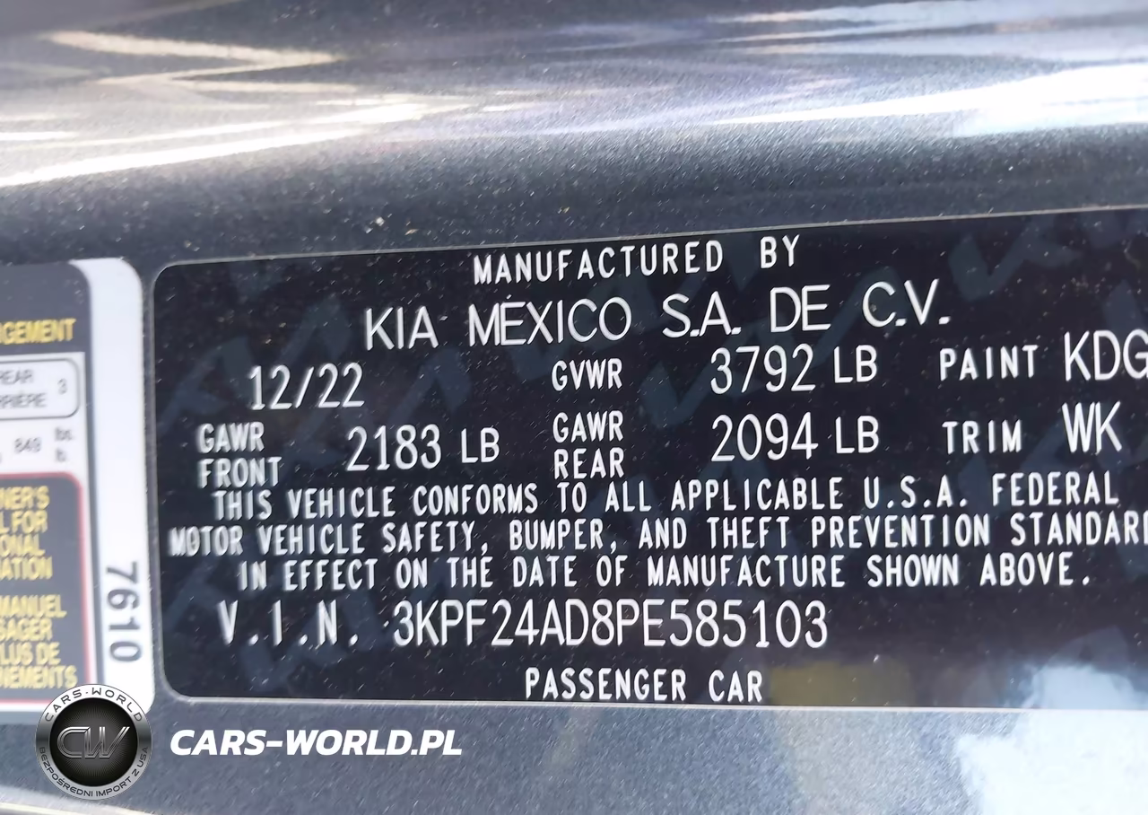 2023 Kia Forte Lxs VIN:3KPF24AD8PE585103 - 9