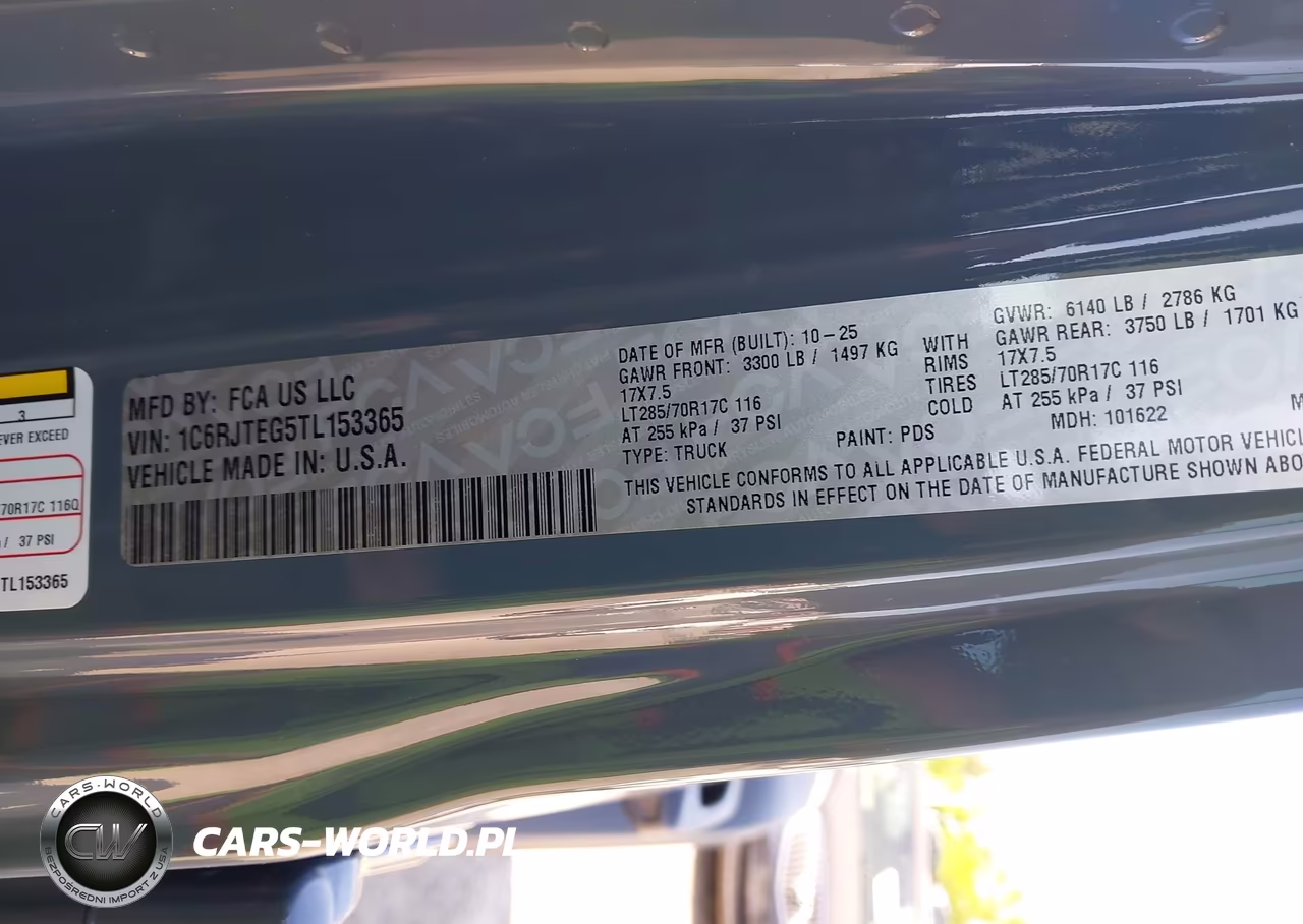 2026 Jeep Gladiator Mojave 4X4 VIN:1C6RJTEG5TL153365 - 9