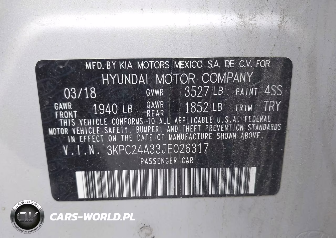 2018 Hyundai Accent Se VIN:3KPC24A33JE026317 - 9