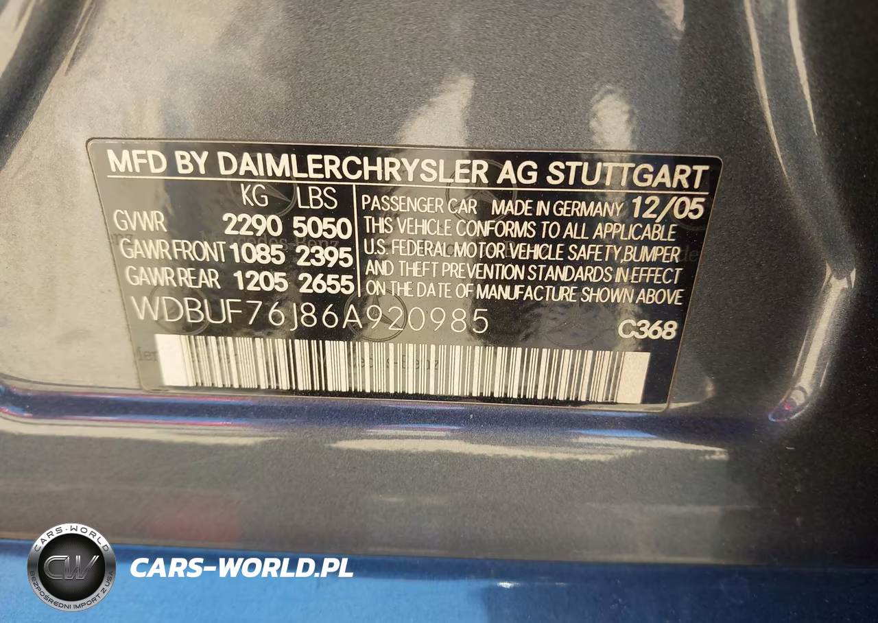 2006 Mercedes-Benz E 55 Amg VIN:WDBUF76J86A920985 - 9