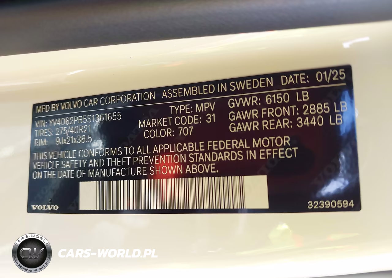 2025 Volvo Xc90 B6 Plus 7-Seater VIN:YV4062PB5S1361655 - 9