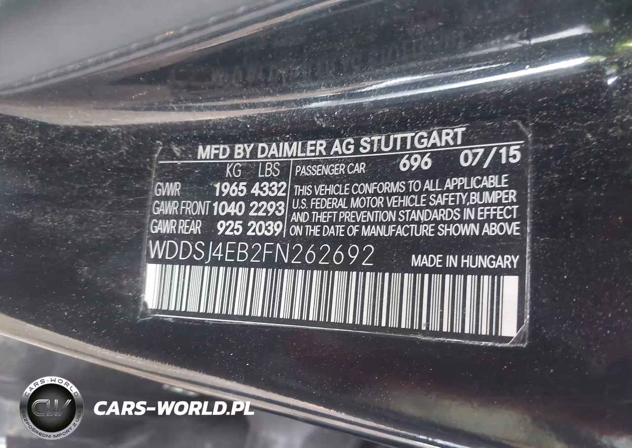 2015 Mercedes-Benz Cla 250 VIN:WDDSJ4EB2FN262692 - 9