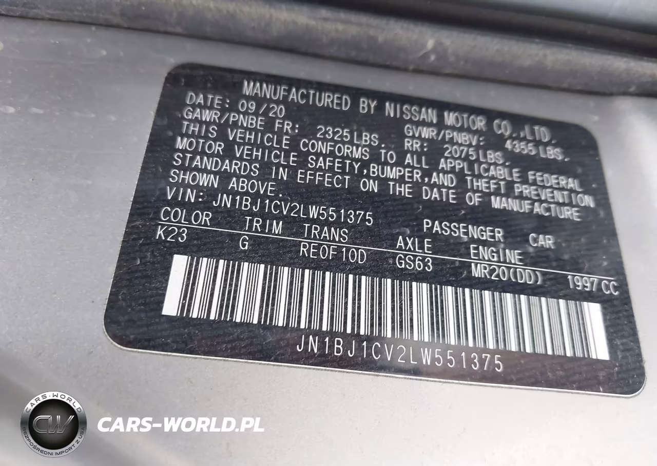 2020 Nissan Rogue Sport S Fwd Xtronic Cvt VIN:JN1BJ1CV2LW551375 - 9