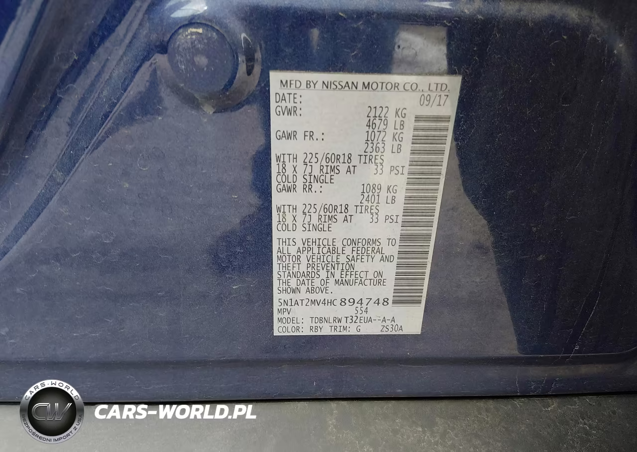 2017 Nissan Rogue Sl VIN:5N1AT2MV4HC894748 - 9