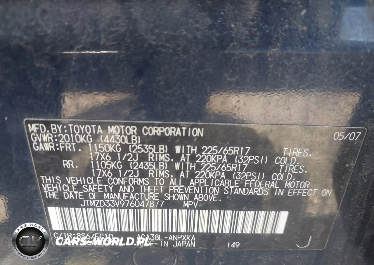2007 Toyota Rav4 VIN:JTMZD33V976047877 - 9