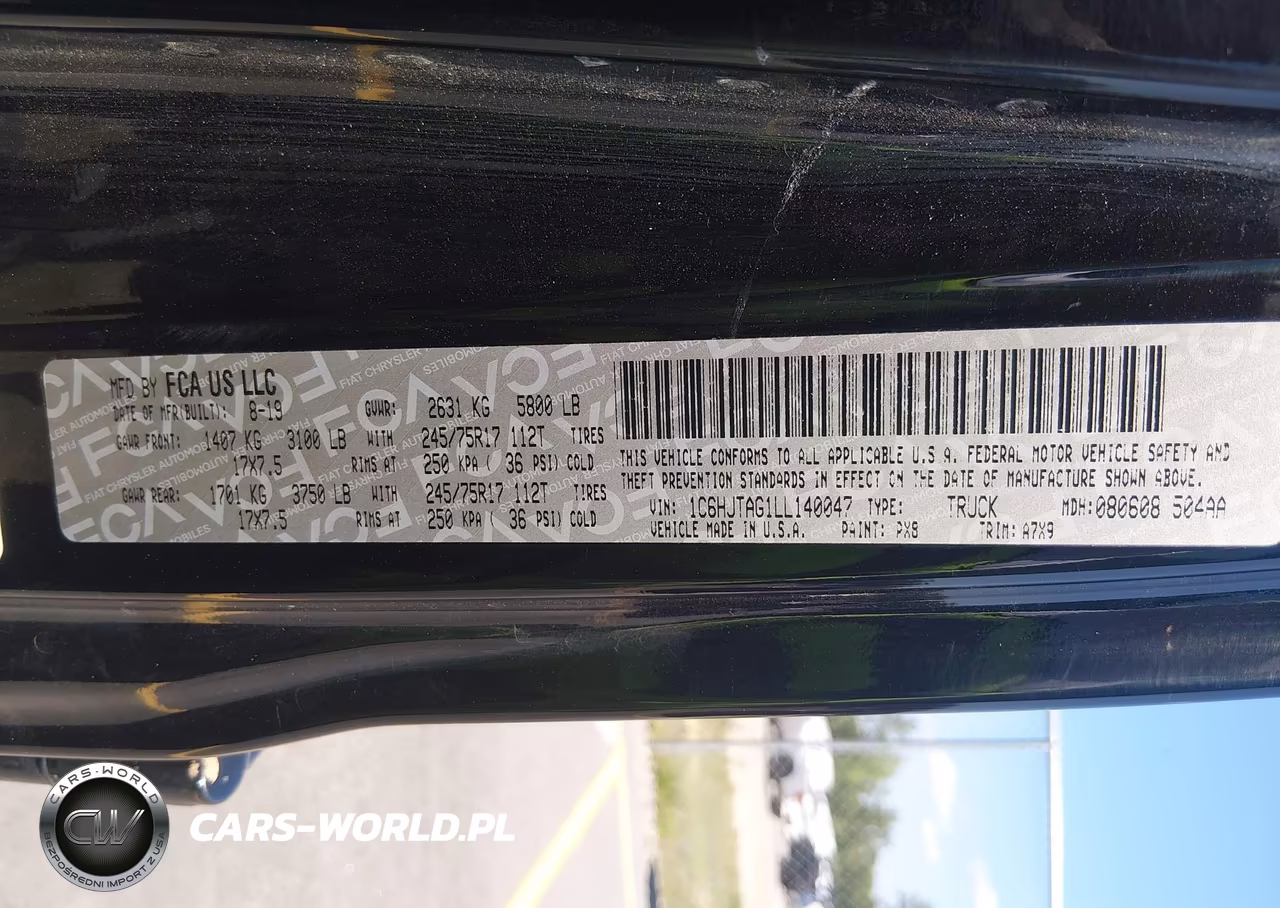 2020 Jeep Gladiator Sport S 4X4 VIN:1C6HJTAG1LL140047 - 9