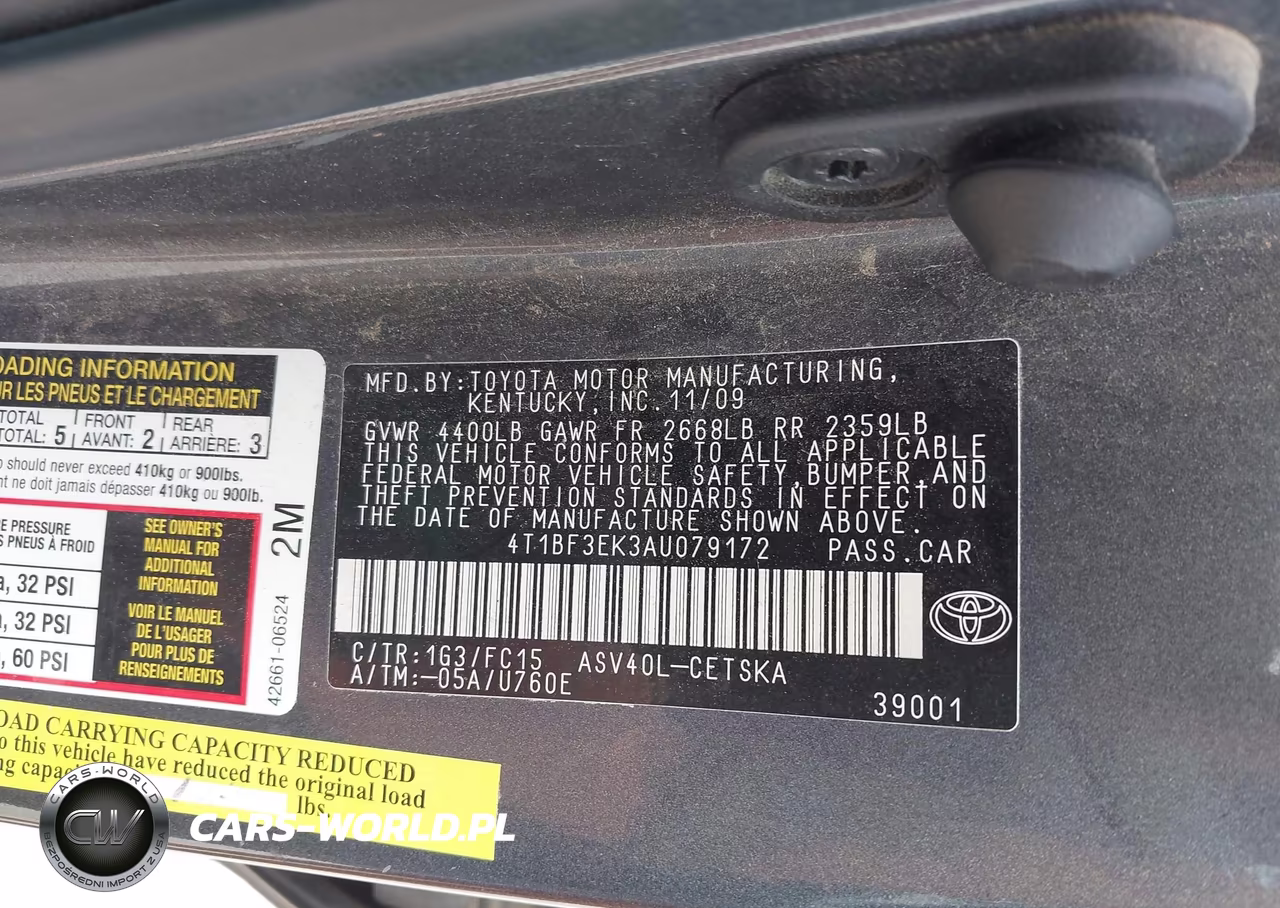 2010 Toyota Camry Se VIN:4T1BF3EK3AU079172 - 9