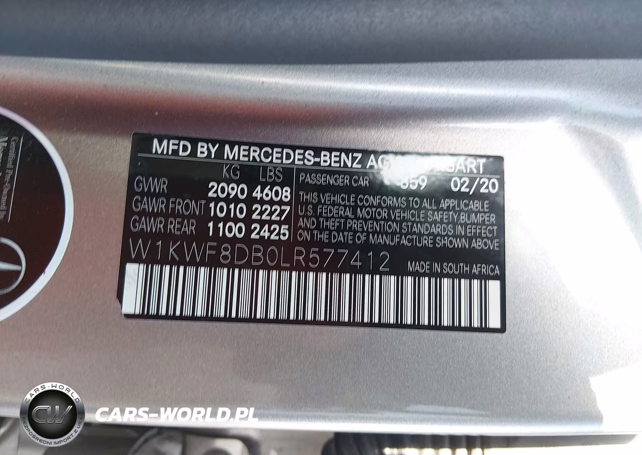 2020 Mercedes-Benz C 300 VIN:W1KWF8DB0LR577412 - 9