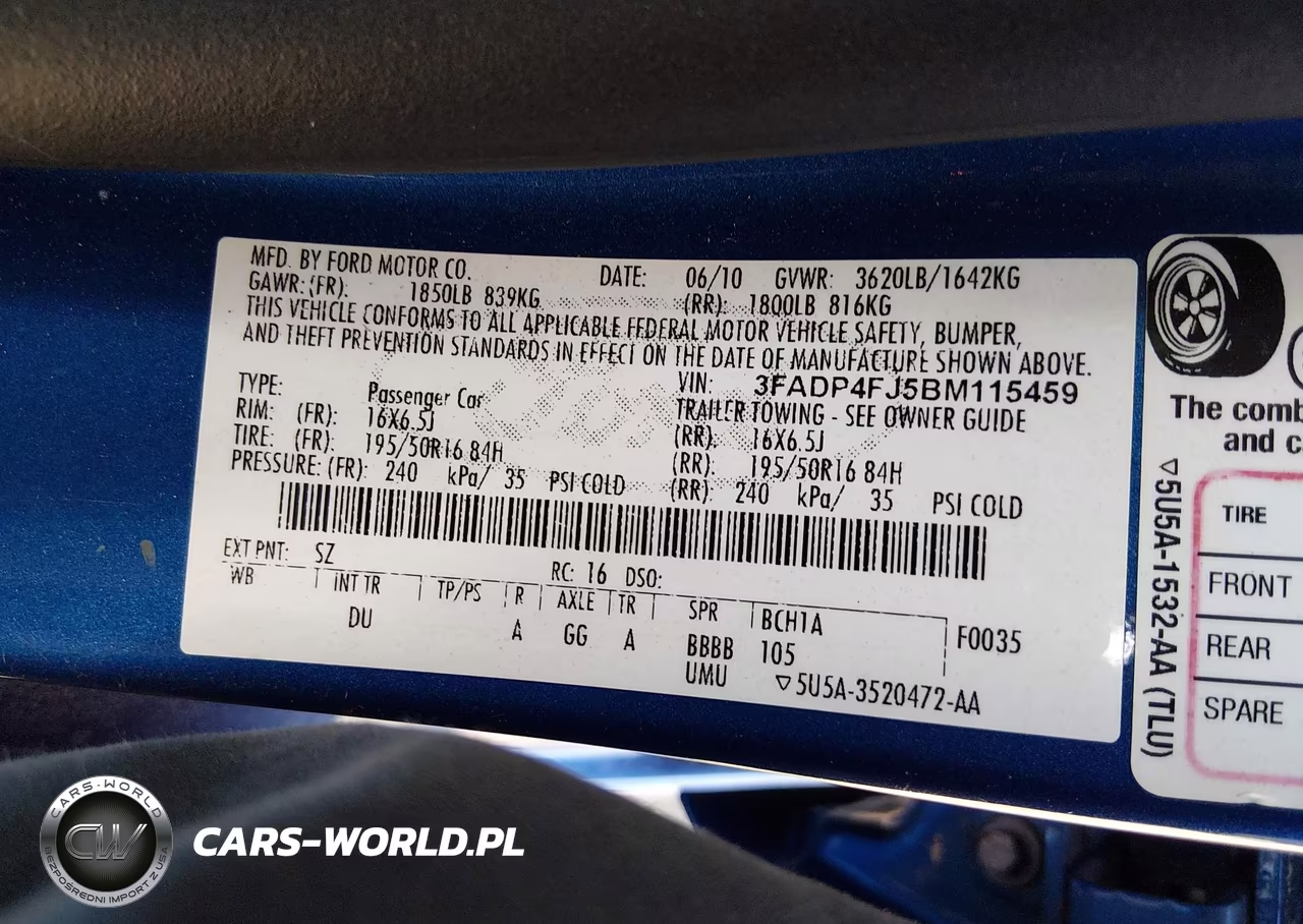2011 Ford Fiesta Ses VIN:3FADP4FJ5BM115459 - 9