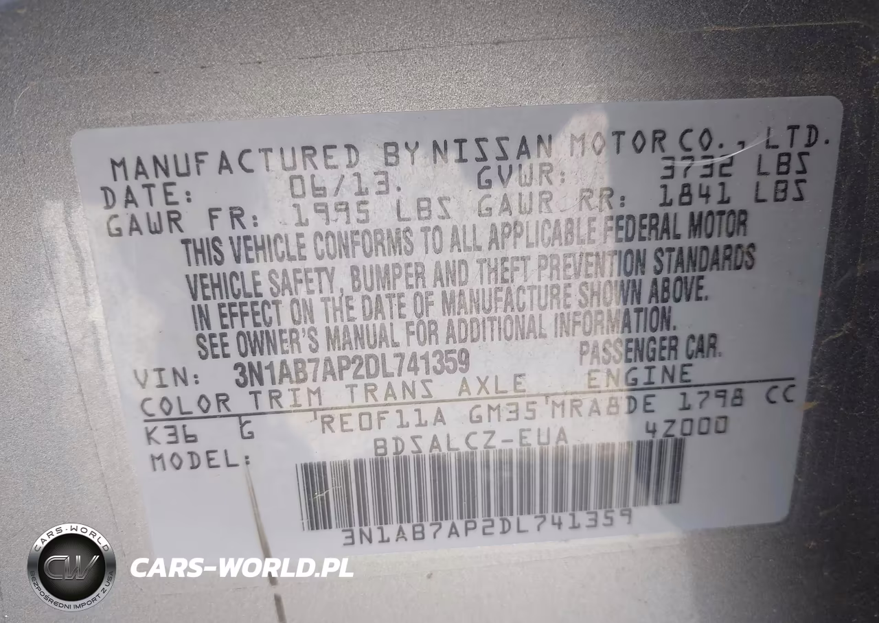 2013 Nissan Sentra S VIN:3N1AB7AP2DL741359 - 9