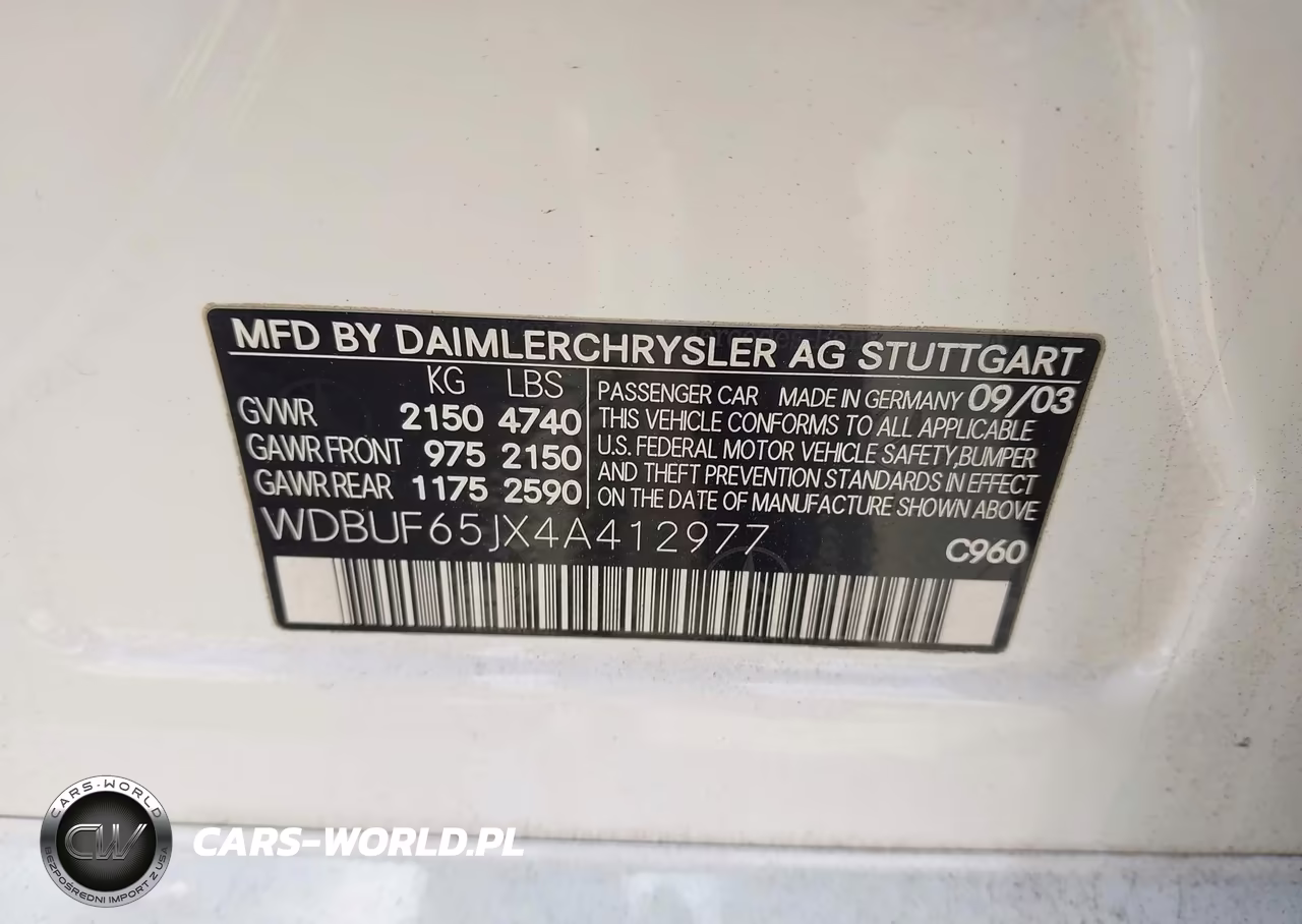 2004 Mercedes-Benz E 320 VIN:WDBUF65JX4A412977 - 9