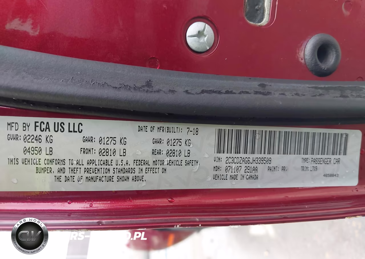 2018 Dodge Challenger Sxt VIN:2C3CDZAG6JH339509 - 9