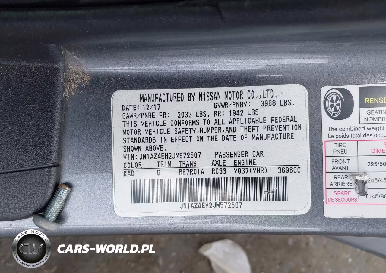 2018 Nissan 370Z VIN:JN1AZ4EH2JM572507 - 9