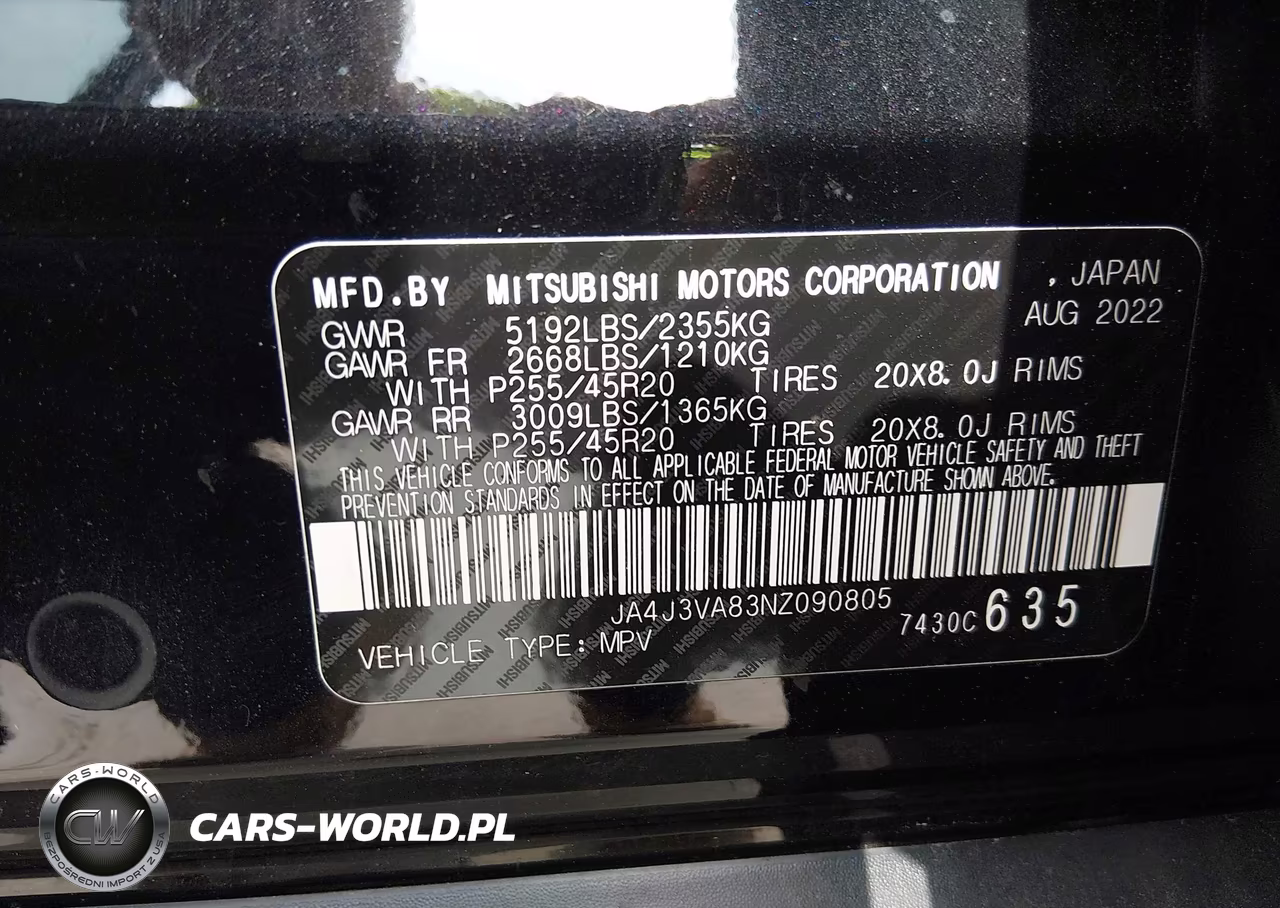 2022 Mitsubishi Outlander Sel 2.5 2Wd-Sel Special Edition 2Wd VIN:JA4J3VA83NZ090805 - 9